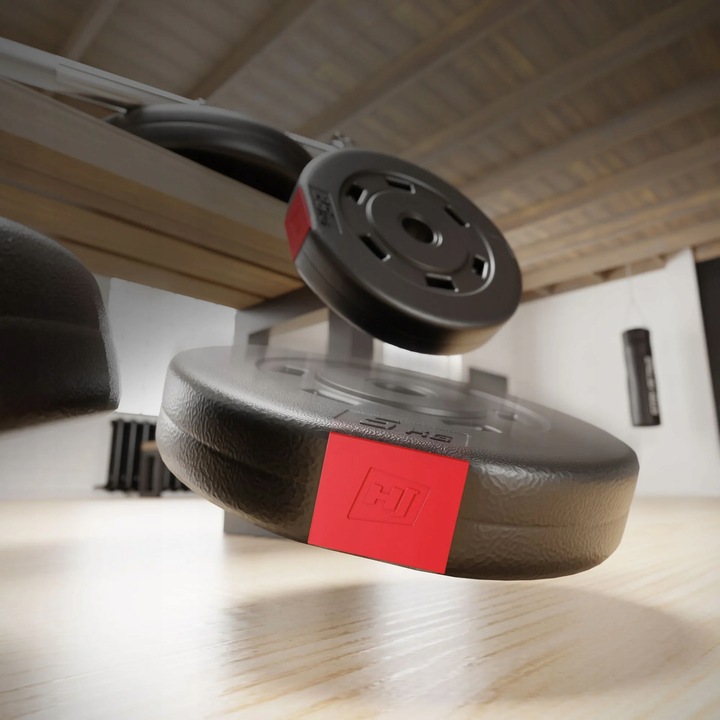 Obciążenie bitumiczne kompozytowe do sztangi hantli 20kg HopSport gryfu