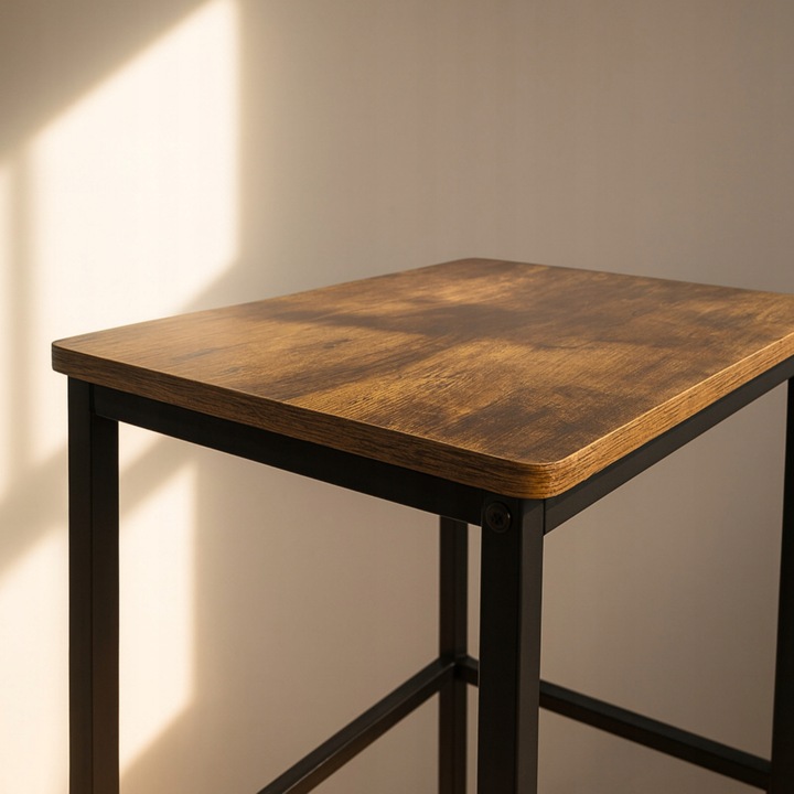 Hoker ciemny brąz taboret do kuchni barowy nowoczesny DO JADALNI LOFT