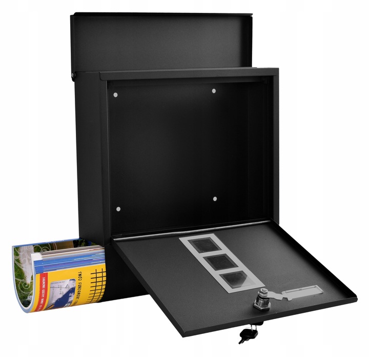 SKRZYNKA NA LISTY GAZETY POCZTĘ OGORDZENIE DO DOMU POCZTOWA CZARNA