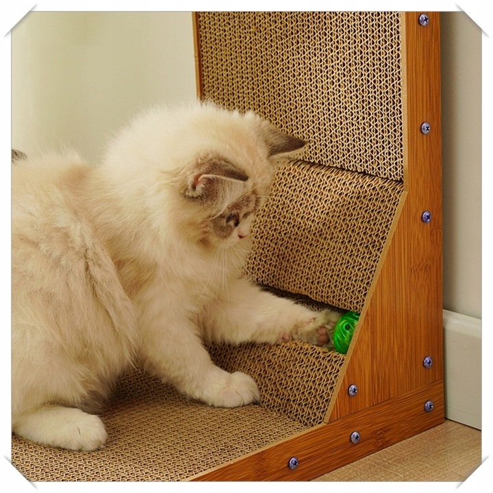 Drapak Narożny Dla Kota Kotów Zabawka z Piłką