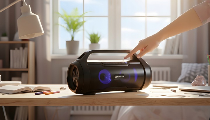 GŁOŚNIK PRZENOŚNY BLUETOOTH BEZPRZEWODOWY USB SD FM MANTA SPK215 AKU