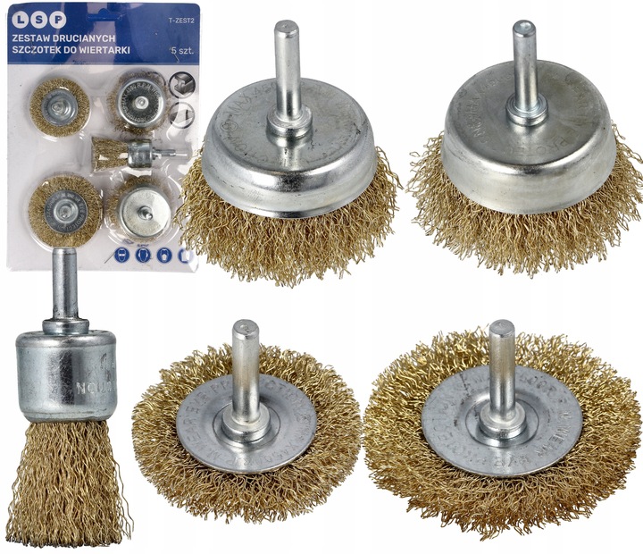 SZCZOTKA DRUCIANA DO WIERTARKI WKRĘTARKI NA WIERTARKĘ ZESTAW SZCZOTEK