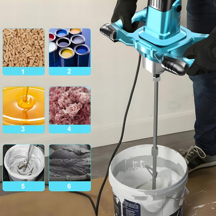 MIESZADŁO DO KLEJU BETONU FARB ELEKTRYCZNE 2600W 2x MIESZALNIK