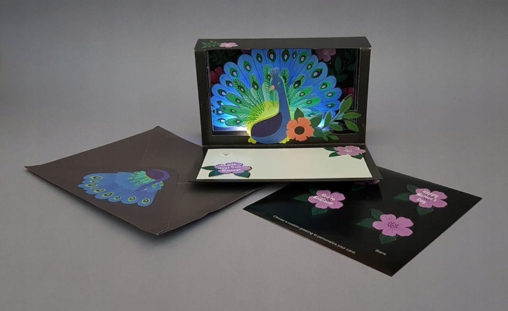 PAW kartka przestrzenna 3D ze światełkiem na różne okazje 18 20 30 40 50 60