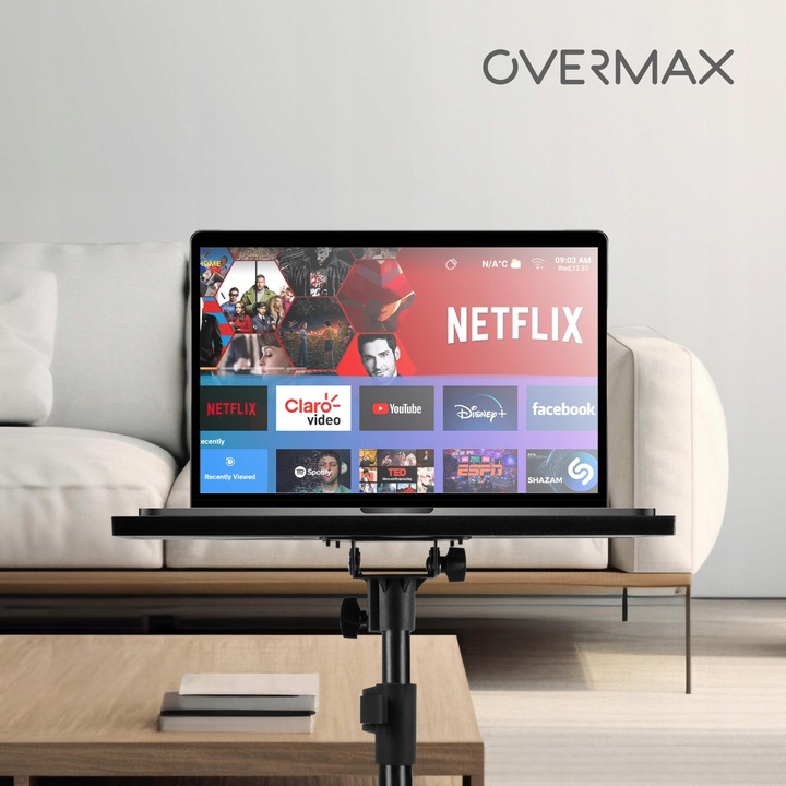 STATYW UCHWYT do projektora rzutnika PÓŁKA TRÓJNÓG do 10kg w:180cm 40x27cm