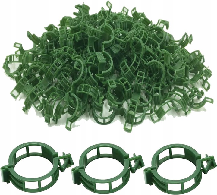 ZAPINKI KLIPSY UCHWYT SPINACZ DO ŁODYG POMIDORÓW FASOLI PĘDÓW 100