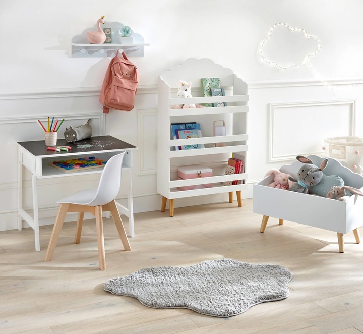 Regał do pokoju dziecięcego dla dzieci dziecka biały 3 półki NA ZABAWKI