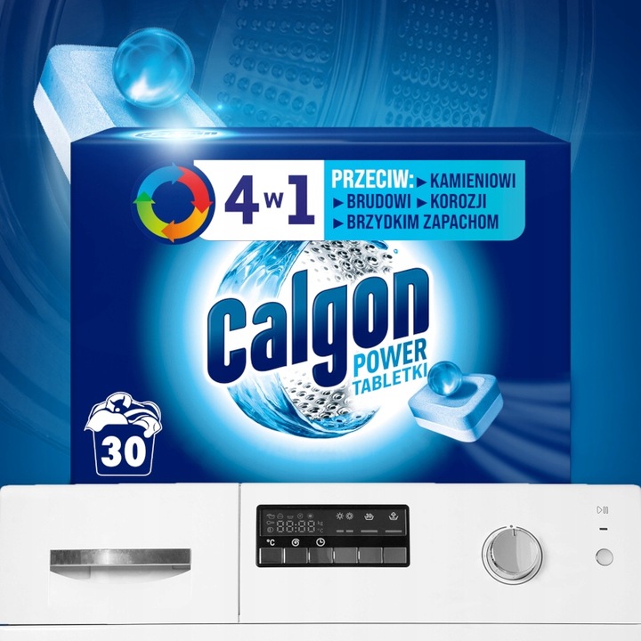 Calgon Power Odkamieniacz do pralki 4w1 tabletki 60 sztuk = 60 prań