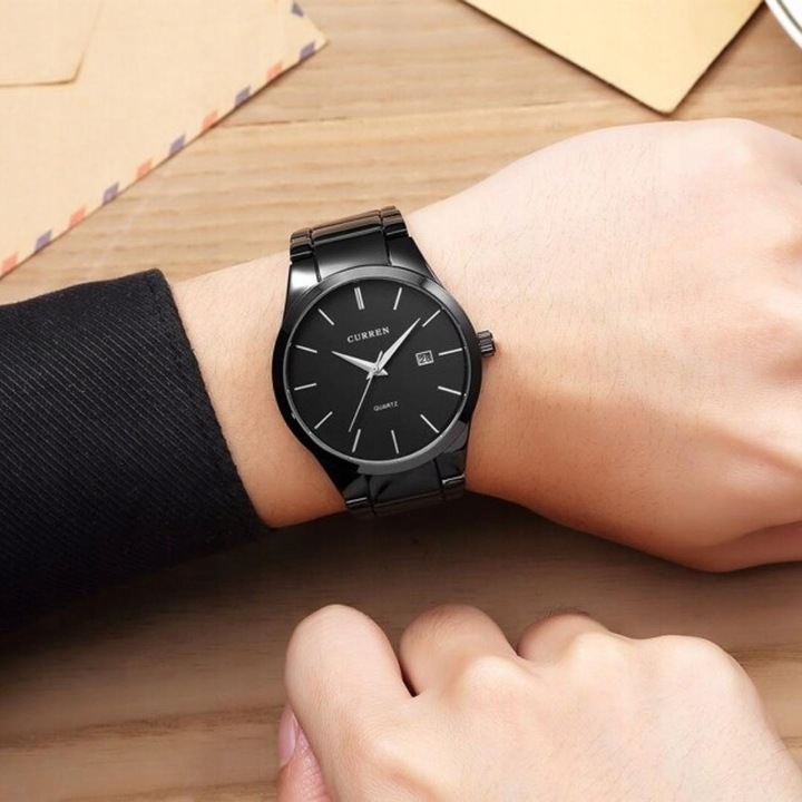 ZEGAREK MĘSKI CURREN KLASYCZNY STALOWY ELEGANCKI DATOWNIK 4 KOLORY PREZENT