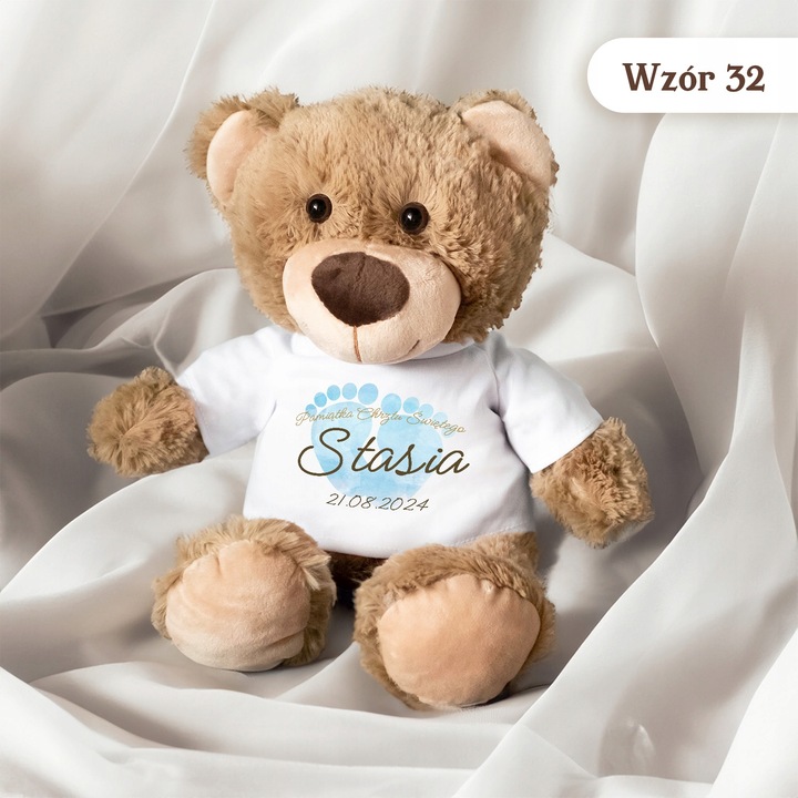 MIŚ NA CHRZEST PAMIĄTKA CHRZTU ŚWIĘTEGO PREZENT CHRZEST IMIĘ DZIECKA