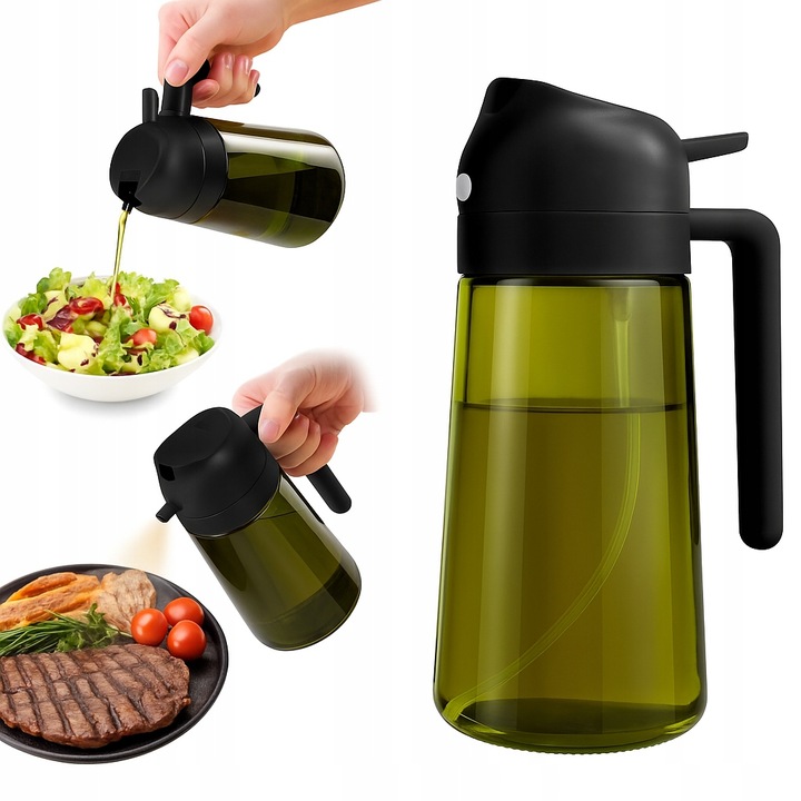 DOZOWNIK DO OLIWY OCTU OLEJU SPRYSKIWACZ NALEWAK TEKAN 470ML SZKLANY