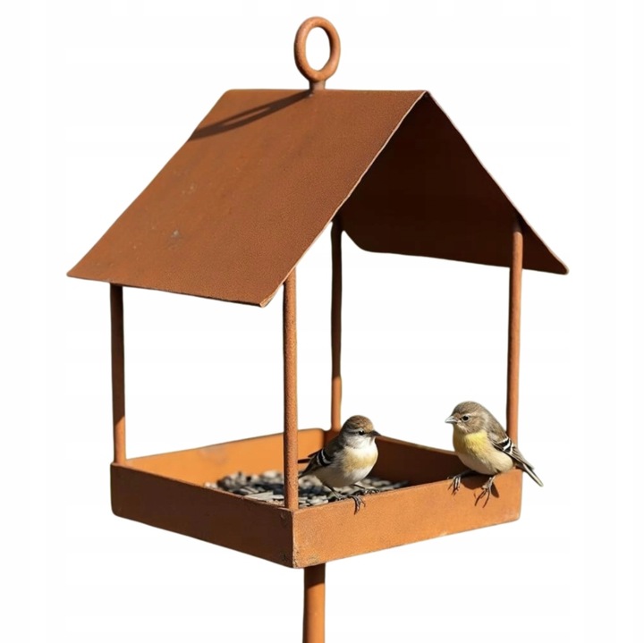 Karmnik dla ptaków stojący rustykalny 158 cm – ozdoba ogrodowa