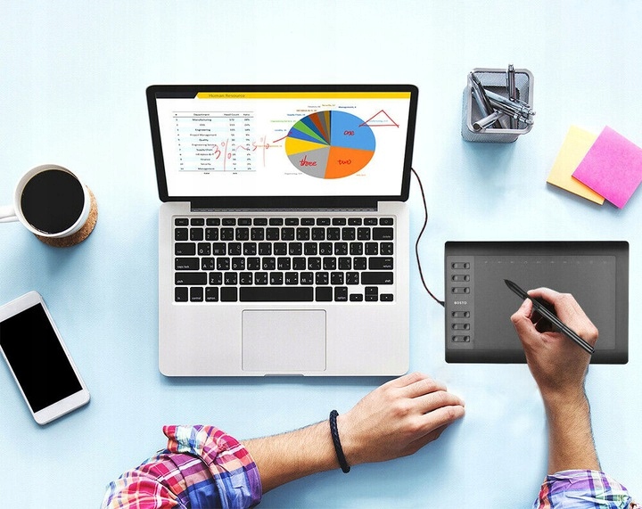 PROFESJONALNY Tablet graficzny z piórem do komputera 8192 BOSTO 1060 PLUS