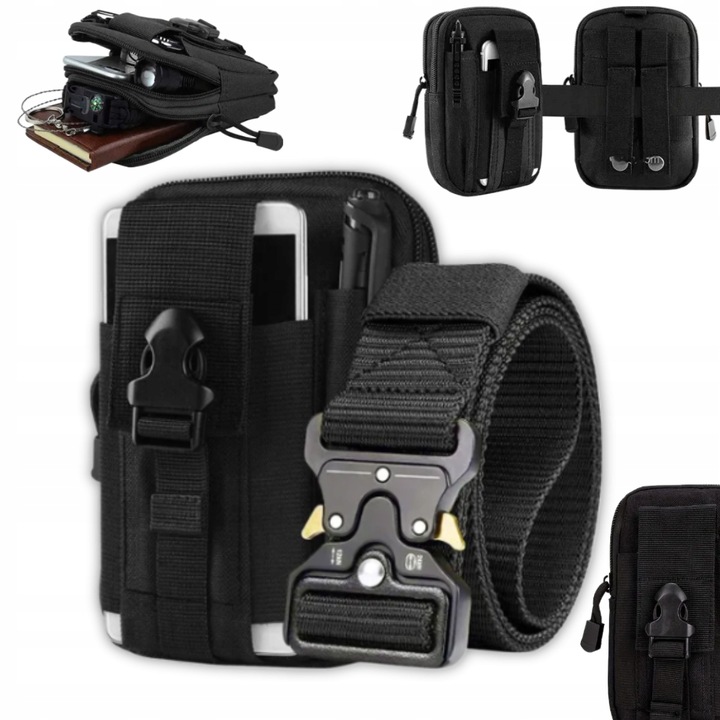 SASZETKA NERKA TAKTYCZNA MILITARNA WOJSKOWA SURVIVAL KIESZEŃ + PAS