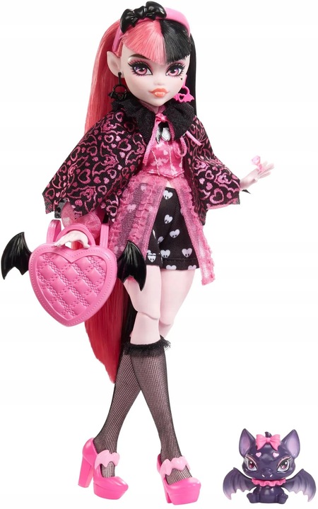 Monster High Draculaura Lalka Modowa Zestaw AKCESORIA HHK51 MATTEL