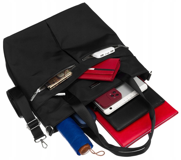 Torebka damska PETERSON torba shopper bag nylonowa miejska klasyczna