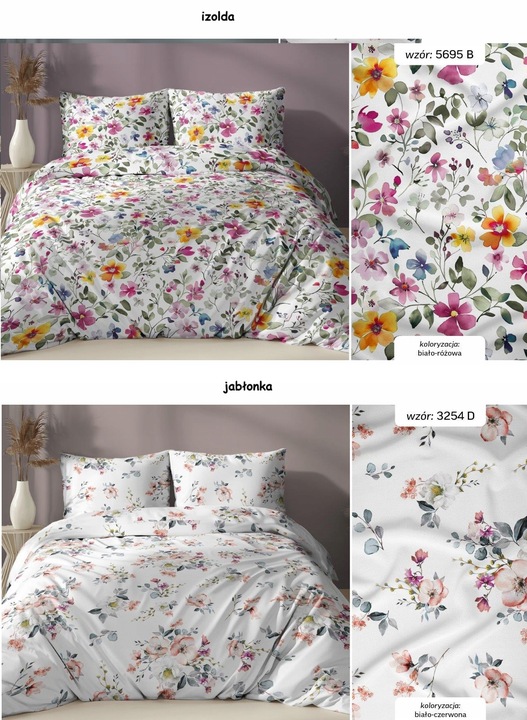 KOMPLET POŚCIELI BAWEŁNIANEJ BAWEŁNA 140x200cm+ 2x70x80 cm