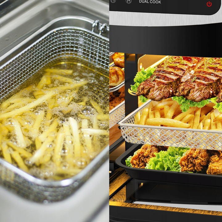 Iceagle Frytkownica dwustrefowa na gorące powietrze KDF5511D 12L 2600W