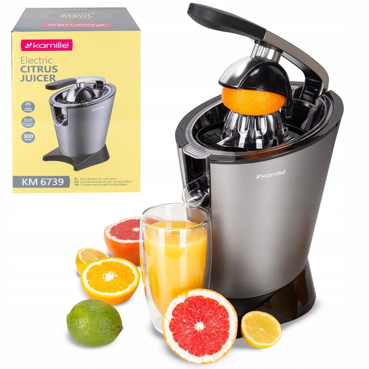 ELEKTRYCZNA WYCISKARKA DO CYTRUSÓW SOKÓW OWOCÓW MOCNA KAMILLE