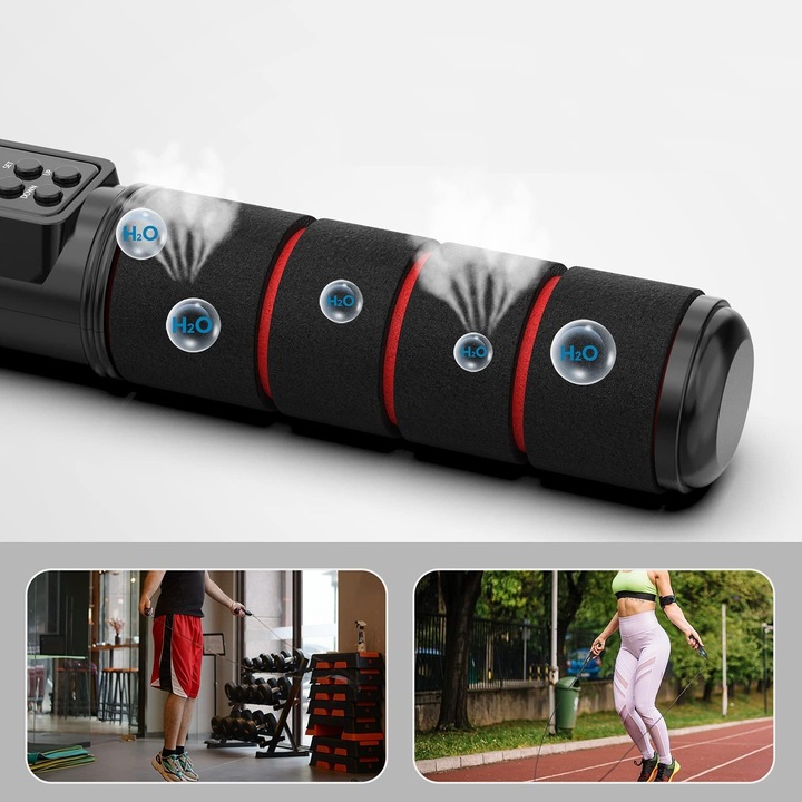 Skakanka z licznikiem LCD, regulowana długość , fitnes , odchudzanie linka