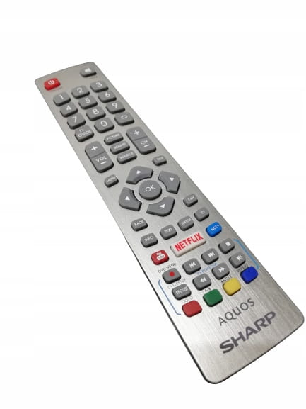 PILOT do tv SHARP AQUOS Oryginalny PODCZERWIEŃ SMART TV