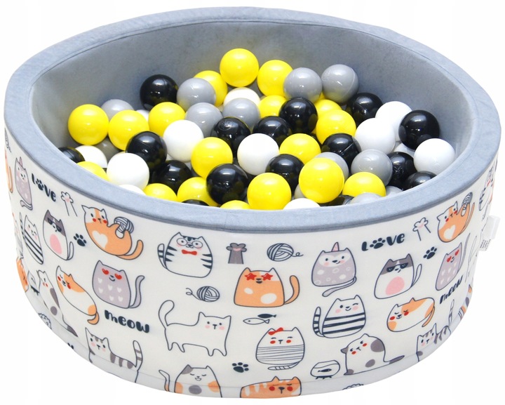 Suchy basen z piłkami kulkami 200szt dla dzieci piłeczkami 80x30 kojec
