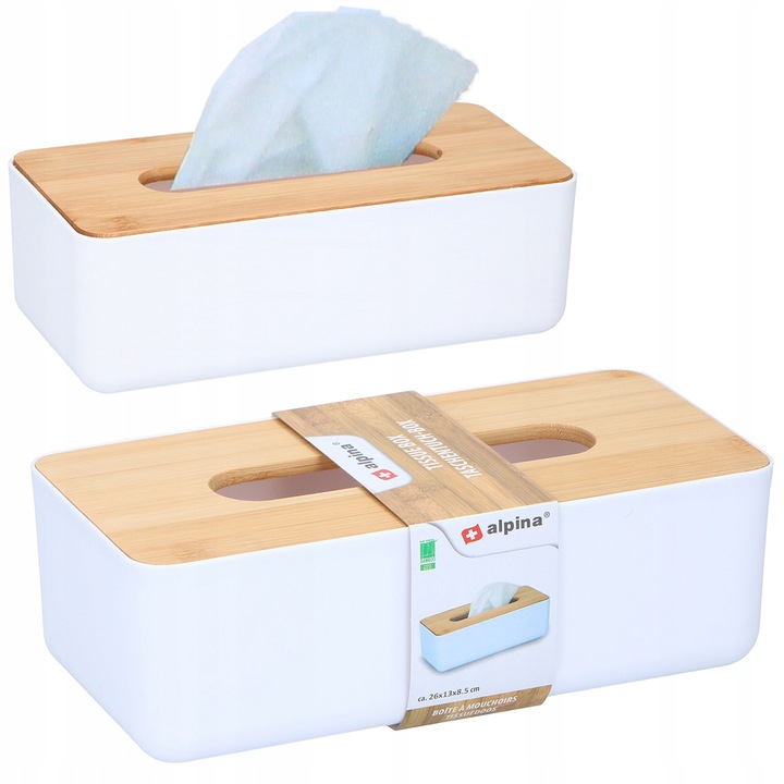 Pudełko na chusteczki Pojemnik na chustki 26x13cm Alpina