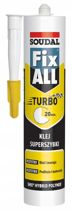 SOUDAL FIX ALL TURBO SZYBKI KLEJ MONTAŻOWY 290 ml