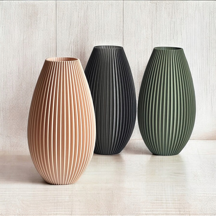 Wazon nietłukący 20 cm skandynawski Nowoczesny wazon 3D sztuczne kwiaty