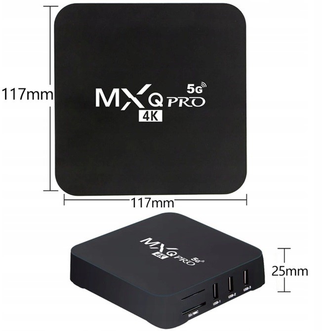 SMART TV BOX MXQ PRO S905X 4K ANDROID 11 1+8GB WIFI NETFLIX PRZYSTAWKA PL