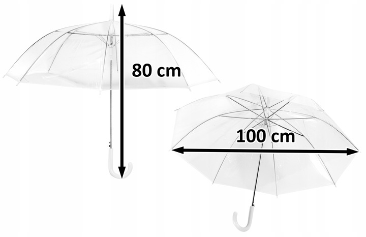 Parasol PRZEZROCZYSTY parasolka parasole ŚLUBNY