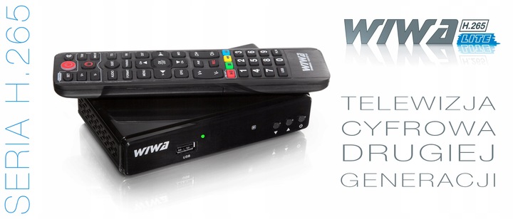 Tuner DVB-T2 WIWA H.265 LITE dekoder telewizji naziemnej drugiej