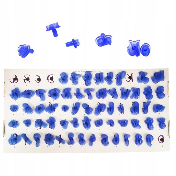 Odcisk Szablon do masy cukrowej Litery Małe i Duże Cyfry Ozdobna Czcionka