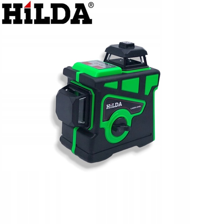 HILDA POZIOMICA 3D 12 LINII LASER KRZYŻOWY SAMOPOZIOMUJĄCY NIWELATOR 2 AKU