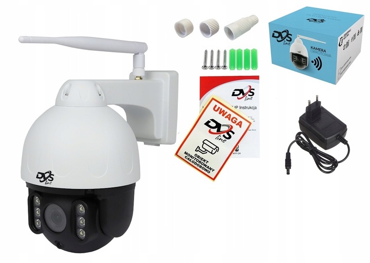 ZEWNĘTRZNA BEZPRZEWODOWA KAMERA WIFI OBROTOWA IP 5Mpx MONITORING DVS LED IR