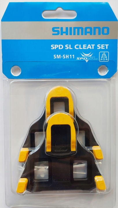 Bloki SHIMANO SPD-SL SM-SH11 żółte 6 stopni