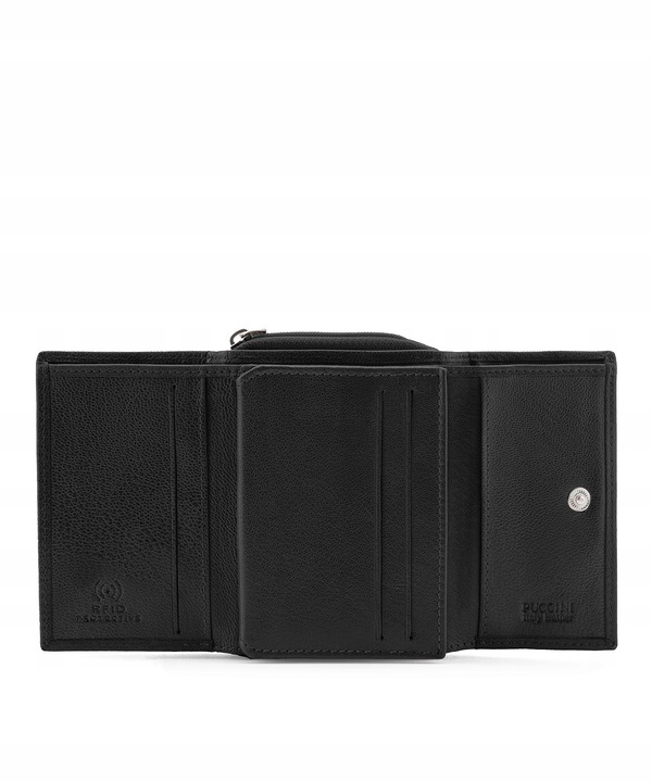 Portfel Damski Skórzany Na Prezent Mały RFID PUCCINI Czarny CO1936-1