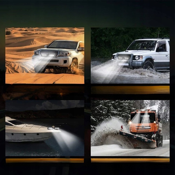 Zestaw 2 x halogen Lampa robocza oświetlenie LED 120W 12-24V