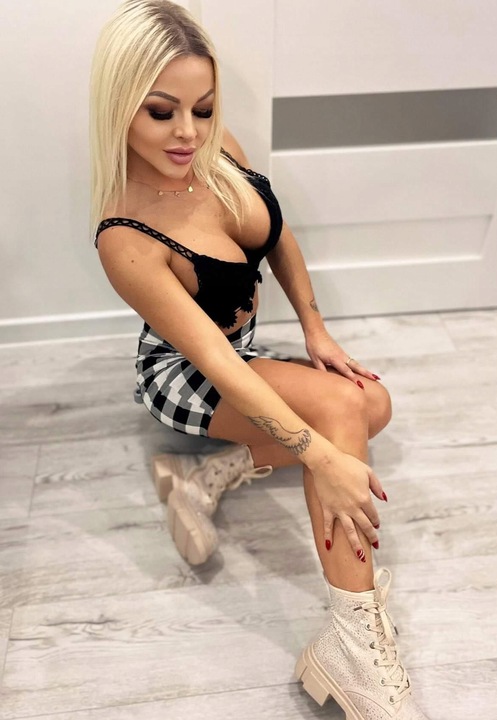 SPÓDNICZKA MINI w KRATKĘ obcisła OŁÓWKOWA na GUMCE S/M