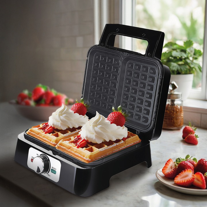 GOFROWNICA IDEAL 2DUŻE CHRUPIĄCE GOFRY MOCNA 2000W NIEPRZYWIERAJĄCA