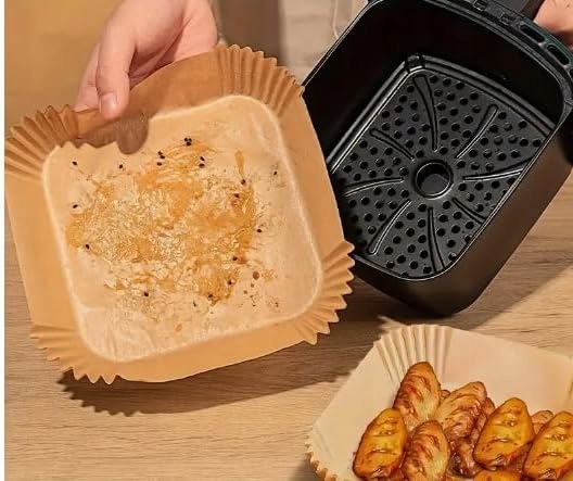 200x PAPIER PIECZENIA FRYTKOWNICY POWIETRZNEJ WKŁADKI - 20x20 CM