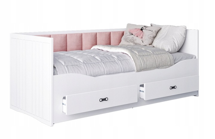 Łóżko tapicerowane rozkładane szuflady HERMES T