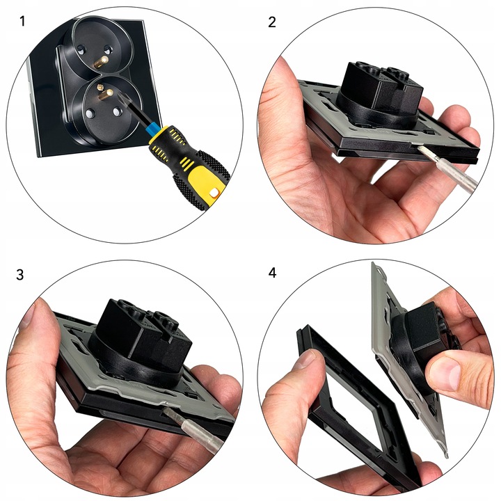 Gniazdo Gniazdko z Bolcem Podwójne Szklane z Uziemieniem Szkło MIUUN