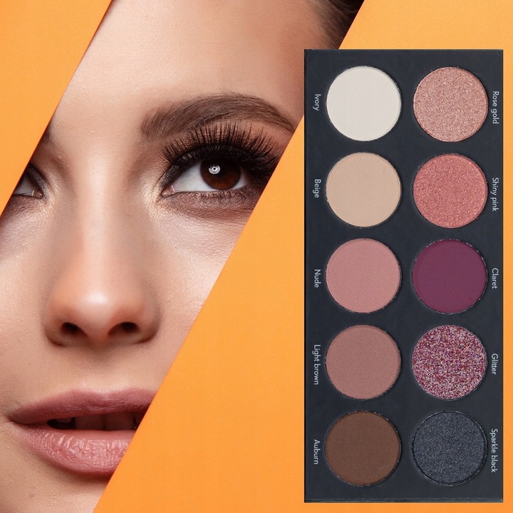PALETKA CIENI DO POWIEK trwałe paleta CIENI matowe błyszczące NUTRIDOME
