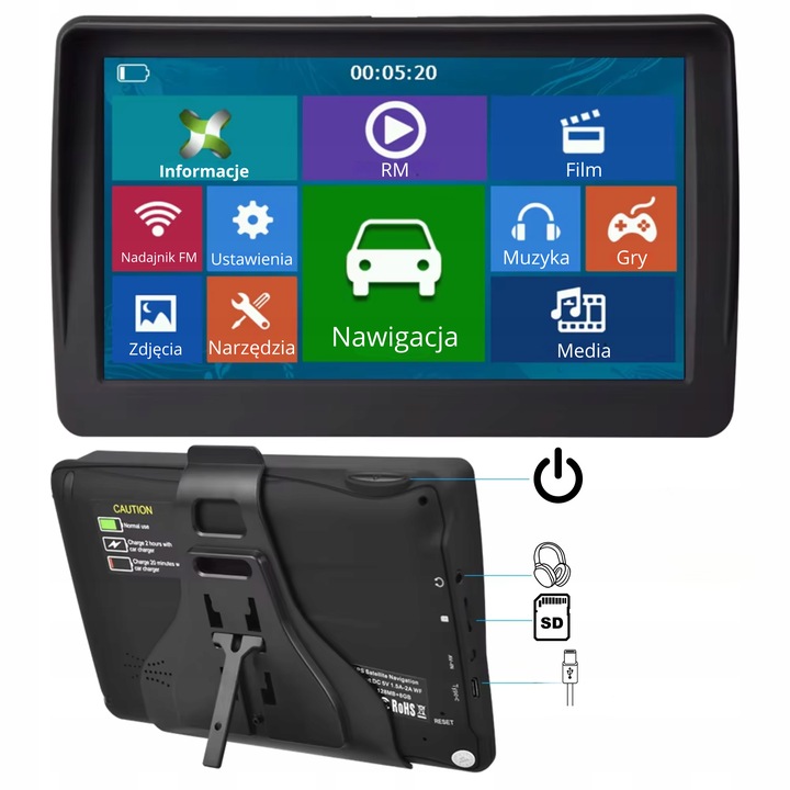 Nawigacja samochodowa dla ciężarówek GPS 7 iGO Primo TIR BUS Autobus