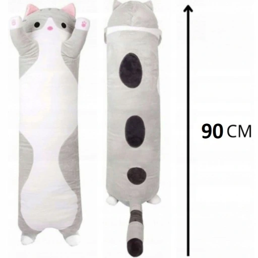 KOT PLUSZAK MASKOTKA DLUGI KOT PLUSZAK KOTY DUZY XXL 90cm