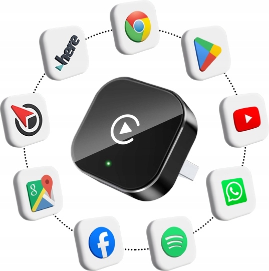 CarPlay Android Auto adapter Plug&Play bezprzewodowy moduł USB iOS