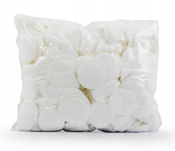 WACIKI PŁATKI KOSMETYCZNE BAWEŁNIANE okrągłe 500g 1200szt.