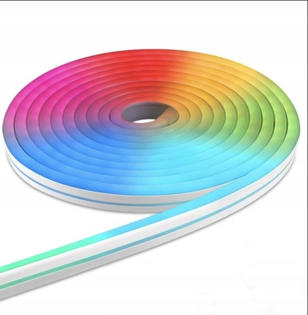 Taśma LED NEON WODOODPORNY WĄŻ 10W RGB 230V zewnętrzna linia 1M ściemnialna