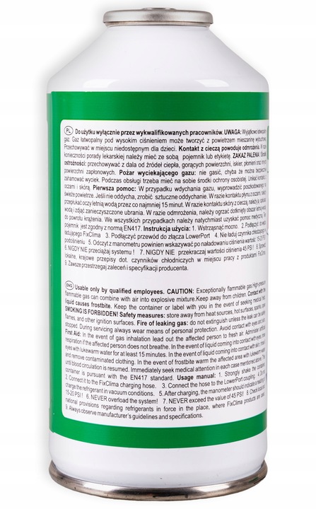 ZESTAW 2x GAZ DO NABIJANIA KLIMATYZACJI CZYNNIK CHŁODNICZY AUT R1234YF